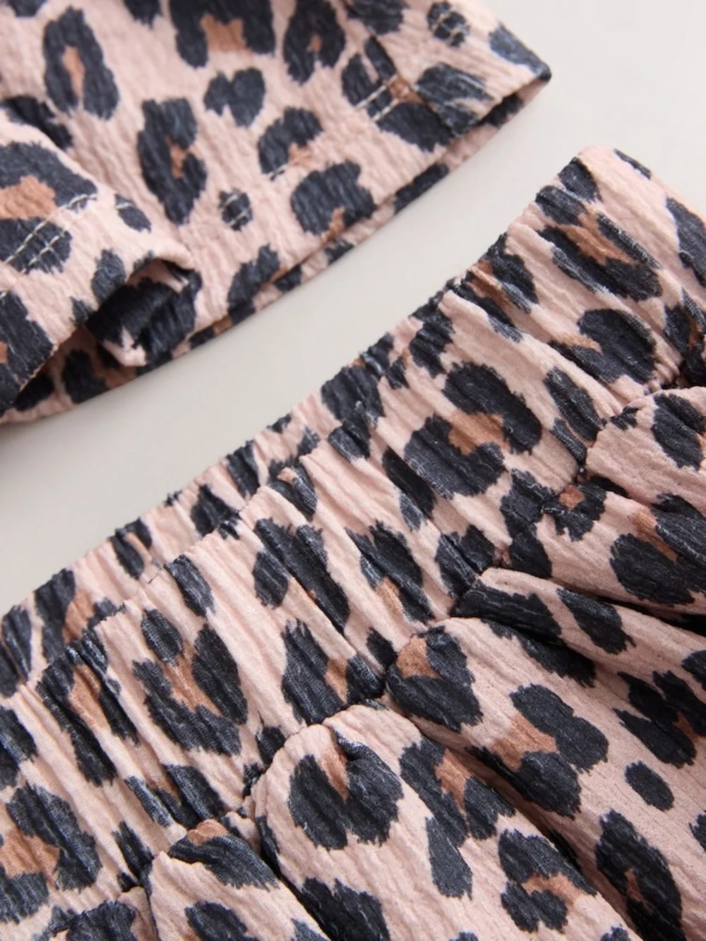 Girls Leopard Print Skirt and Top Set - NWT 7yrs